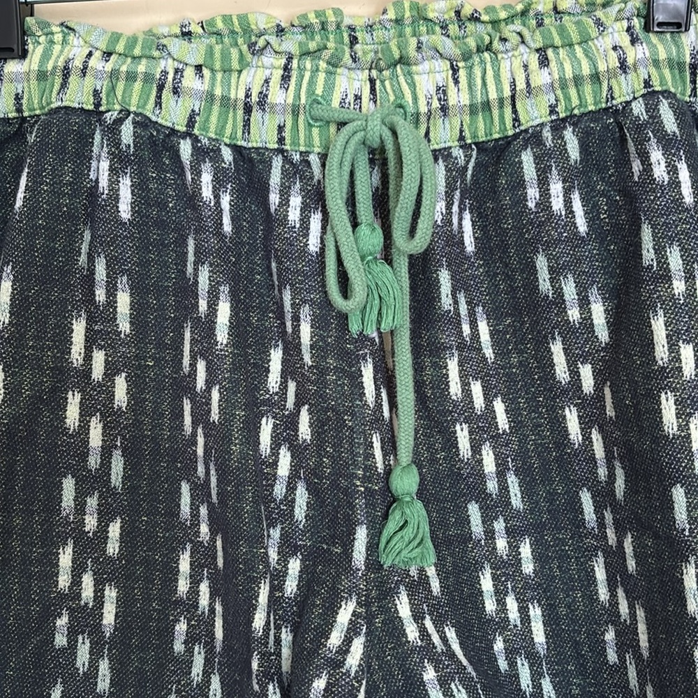 Aerie Jacquard High Waisted Short Green and Gray Drawstring Women’s Shorts XL - Picture 7 of 14
